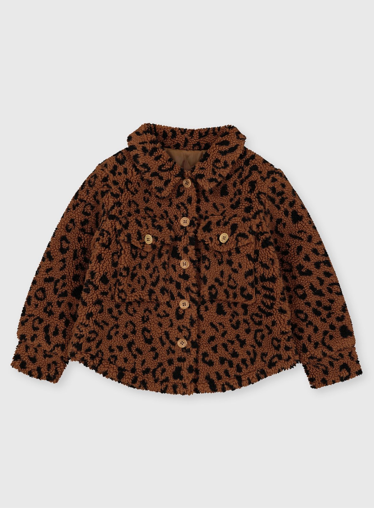 Brown Leopard Print Borg Shacket review